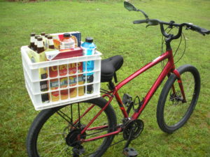 Milk Crate on Bike